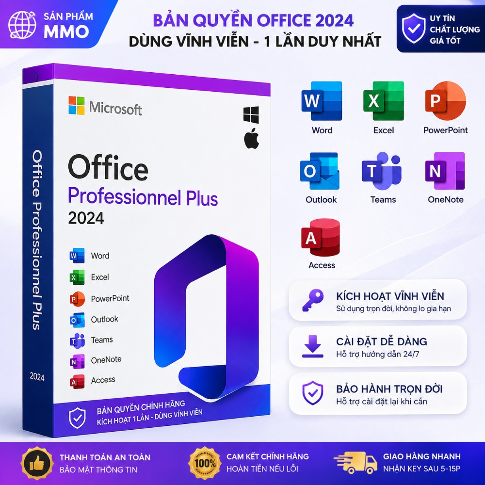 Office Vĩnh viễn | Office 2024, Office 2021, Office 2019, Office 2016